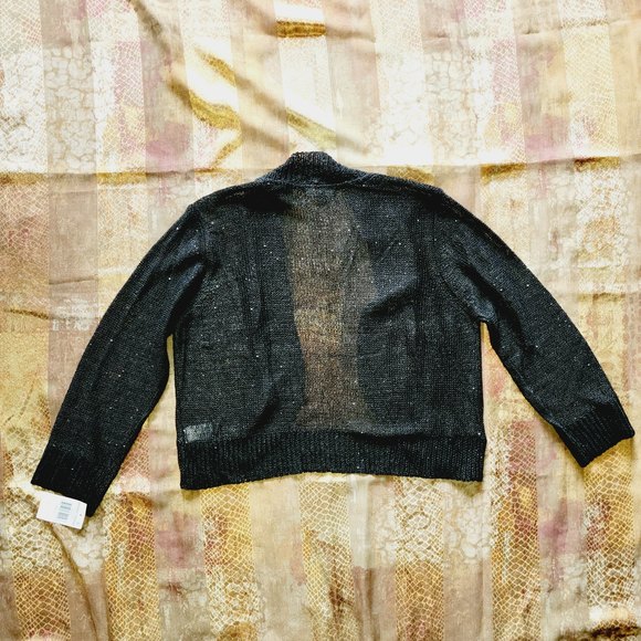 CHRIS McLAUGHLIN WOMEN XL LONG SLEEVE KNIT SHORT WASIT HOLIDAY CARDIGAN SWEATER - Picture 2 of 10